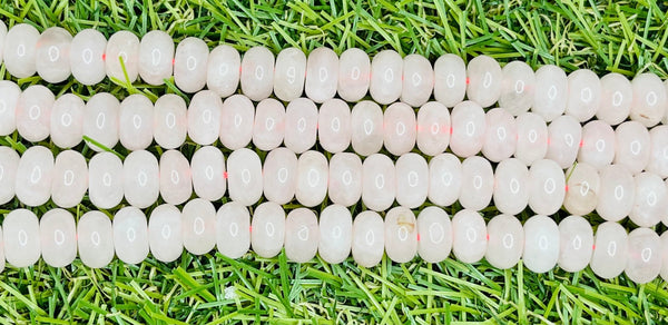 Perles Rondelles en Quartz rose en 8 mm - Les bijoux de Théa