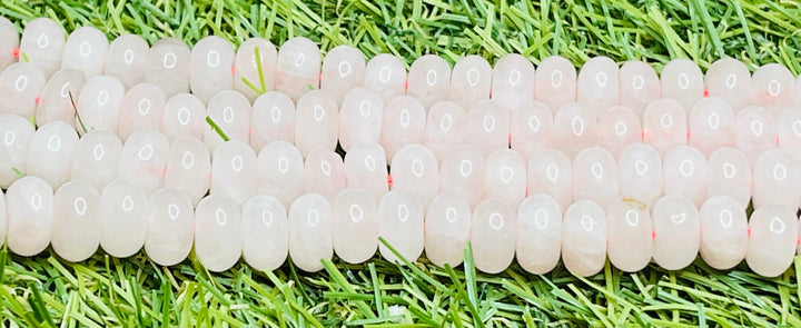 Perles Rondelles en Quartz rose en 8 mm - Les bijoux de Théa