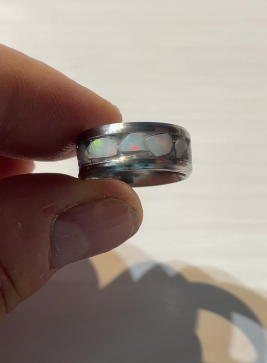 Bague sertie d Opales Welo, Taille 52 -les bijoux de thea