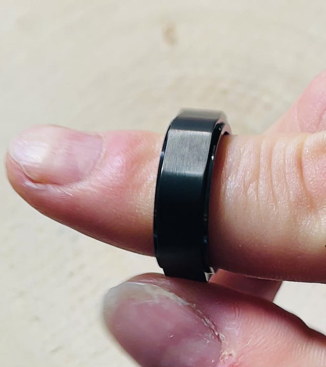 Bague rotative en Acier en forme d’écrou, Taille 60 - les bijoux de thea