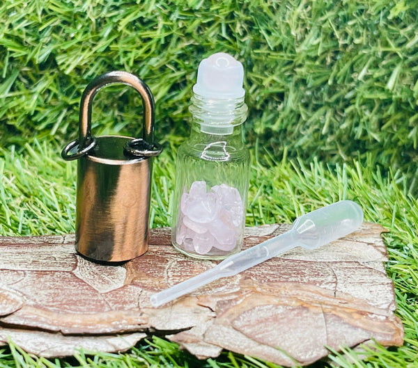 Roller stick en Quartz rose - Les bijoux de Théa
