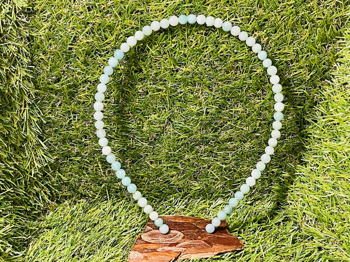 Serre-tête SERRETHEA en Perles naturelles d’Amazonite indienne - Les bijoux de Théa