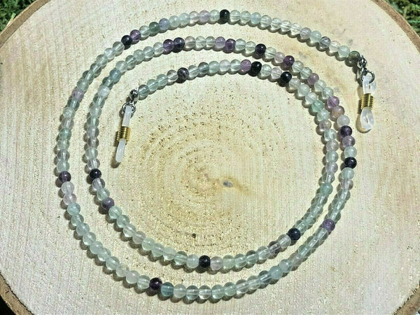 Chaîne de Lunettes en Perles de Fluorite