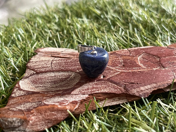 Pendentif Pomme en Lapis-lazuli - Les bijoux de Théa