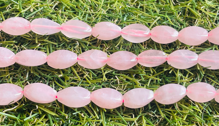 Lot de 10 Perles naturelles en Quartz rose torsion - Les bijoux de Théa