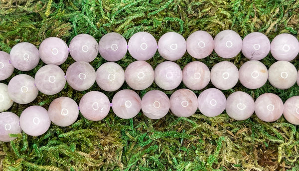 Perles naturelles en Kunzite en 10 mm