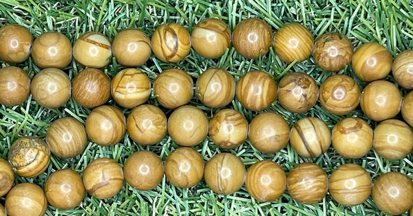 Perles naturelles en Jaspe Tigre en 10 mm