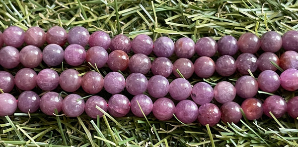 Perles naturelles en Rubis en 6 mm (lot de 10 perles)