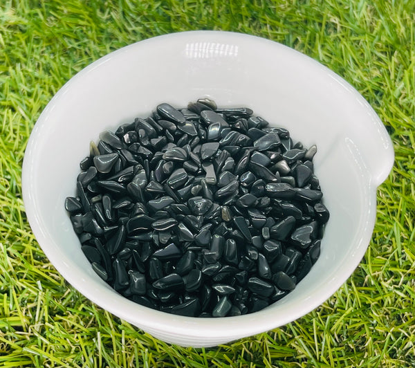 Chips / pépites naturelles Obsidienne non percées en 3-10 mm (50 grs)