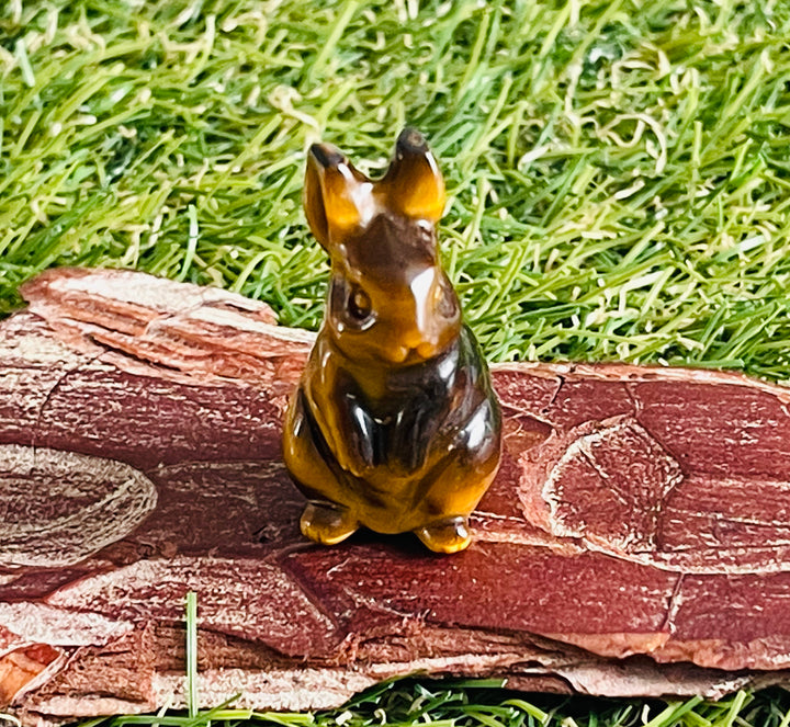 Lapin en Œil de Tigre - Les bijoux de Théa