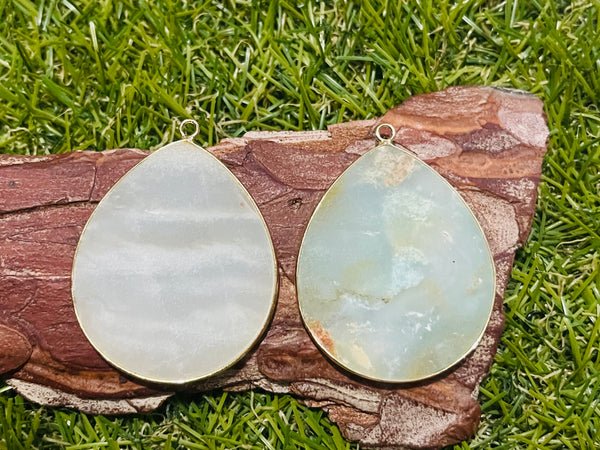 Paire d’Amazonite pour création de boucles d’oreilles - Les bijoux de Théa