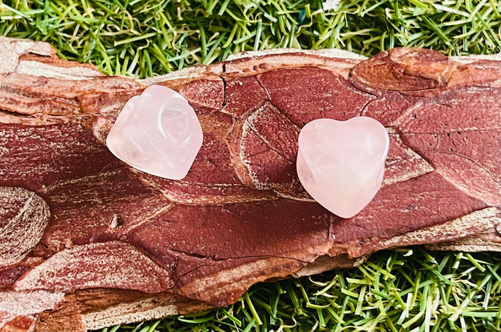 Perle en Quartz rose en forme de coeur - Les bijoux de Théa