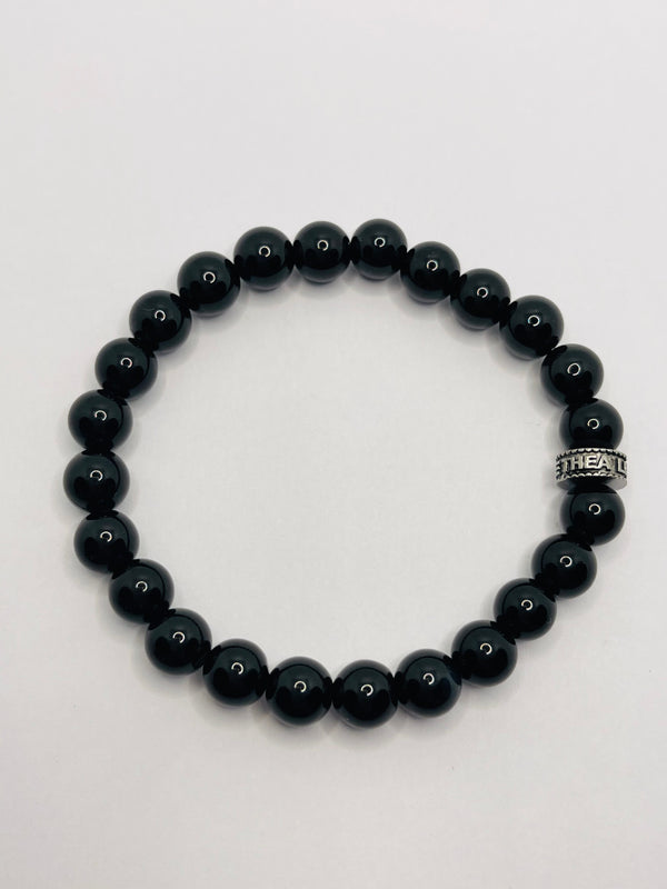 Bracelet en perles naturelles en Onyx noir