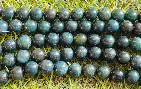 Perles naturelles en Agate Mousse en 6 mm