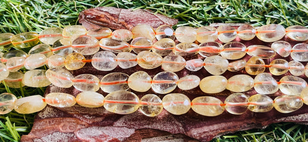 Perles naturelles en Quartz Jaune en Nuggets de 7 - 15 mm - Les bijoux de Théa