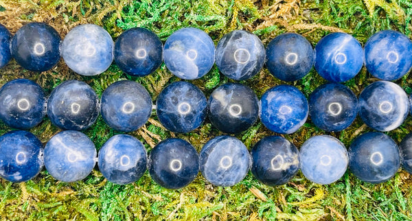Perles naturelles en Sodalite en 4 mm