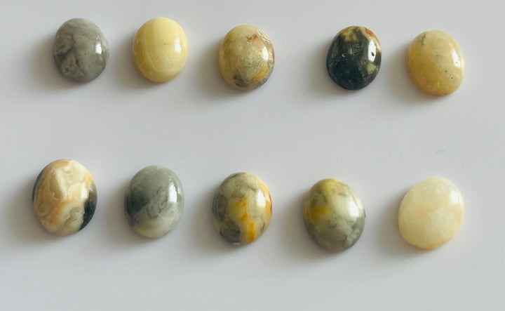 Lot de 10 Agates Crazy Lace cabochons (7) - Les bijoux de Théa