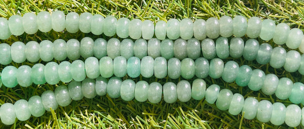 Perles Rondelles en Aventurine verte en 8 mm