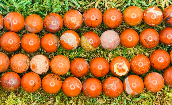 Perles naturelles en Jaspe Rouge en 8 mm