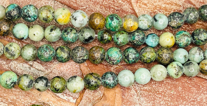 perles naturelles en turquoise africaine 6 mm