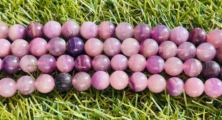 perles naturelles en Fluorite violette 8 mm