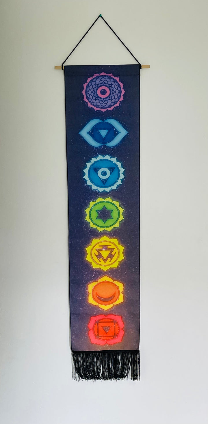 Tapisserie murale 7 chakras - Les bijoux de Théa