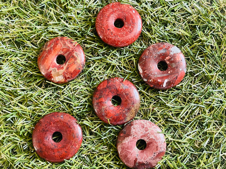 Donut / Pi chinois en Jaspe Bréchique - Les bijoux de Théa