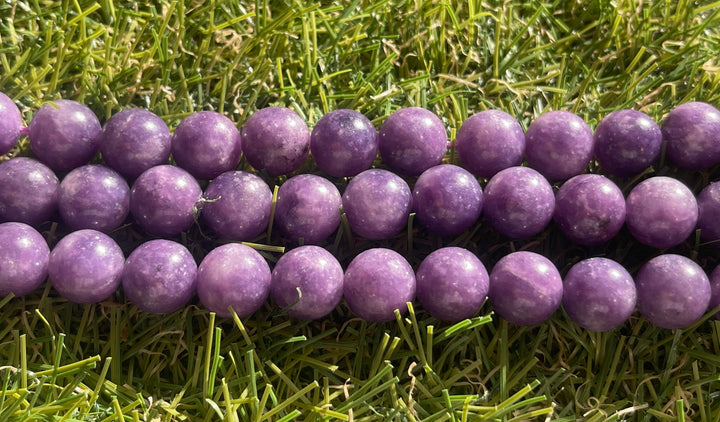 perles naturlles en lepidolite 10 mm