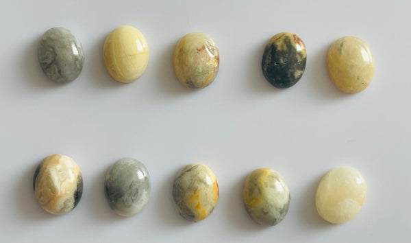 Lot de 10 Agates Crazy Lace cabochons (7) - Les bijoux de Théa