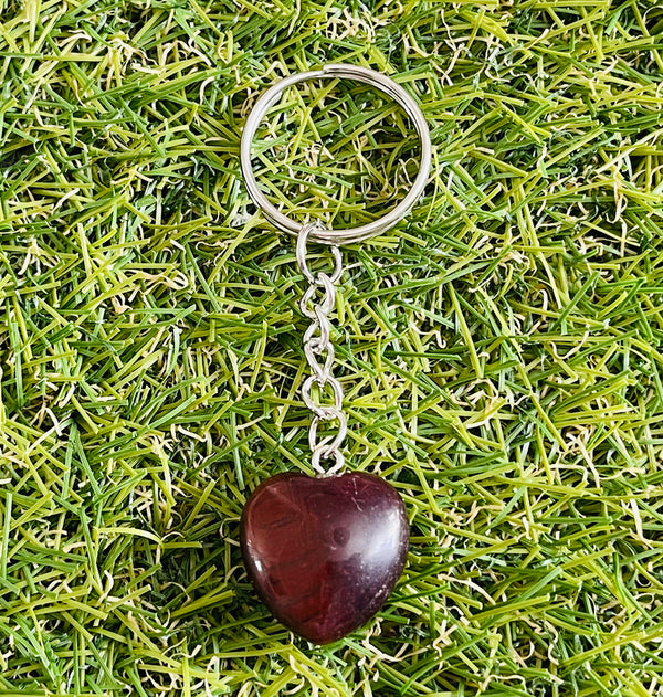 Porte-clés en Œil de Taureau en forme de cœur