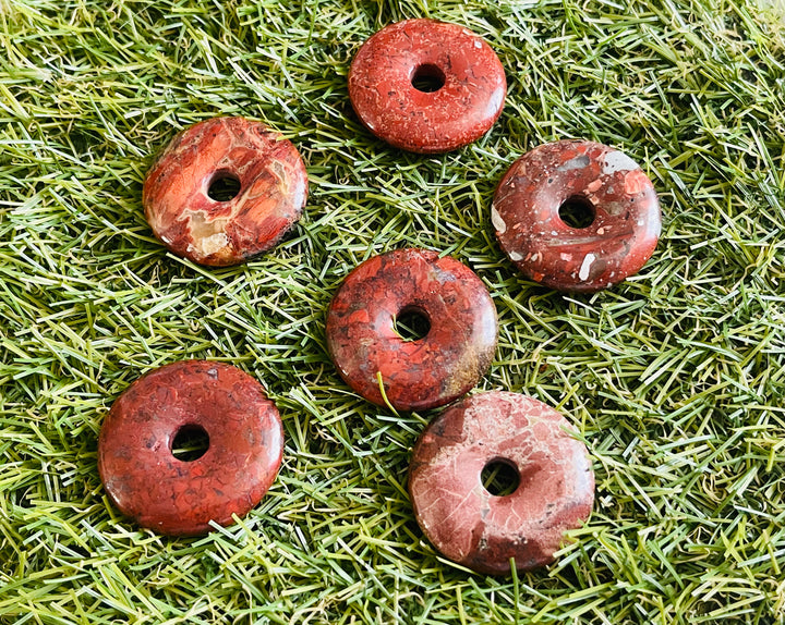 Donut / Pi chinois en Jaspe Bréchique - Les bijoux de Théa