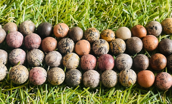 Perles naturelles en Jaspe Chohua en 6 mm - Les bijoux de Théa