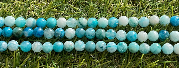 Perles naturelles en Hémimorphite du Mexique en 6 mm - Les bijoux de Théa