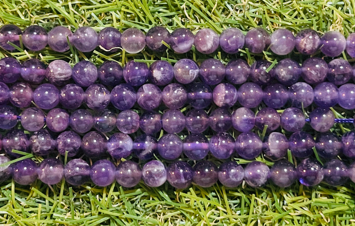 perles naturelles en améthyste