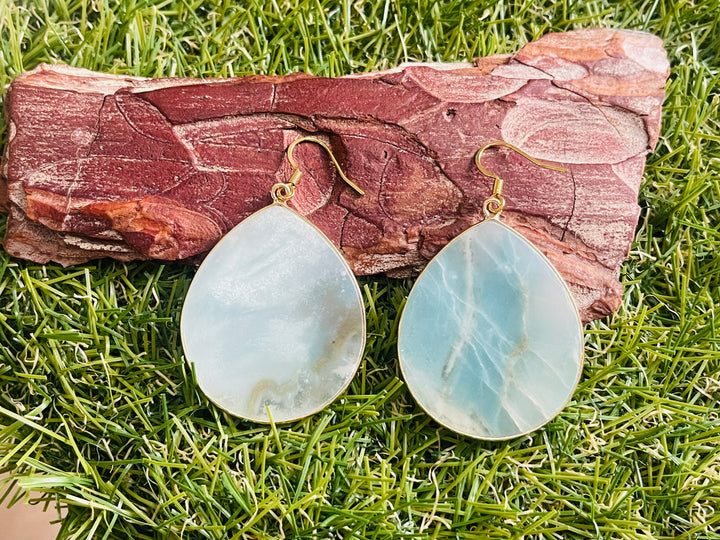 Paire de Boucles d’oreille en Amazonite - Les bijoux de Théa