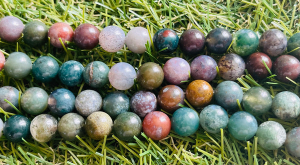 Perles naturelles en Agate indienne en 8 mm