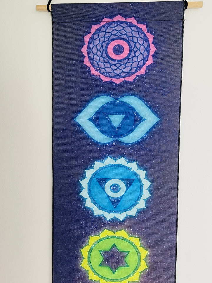 Tapisserie murale 7 chakras - Les bijoux de Théa