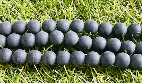 Perles naturelles en Onyx noir mat en 8 mm - Les bijoux de Théa