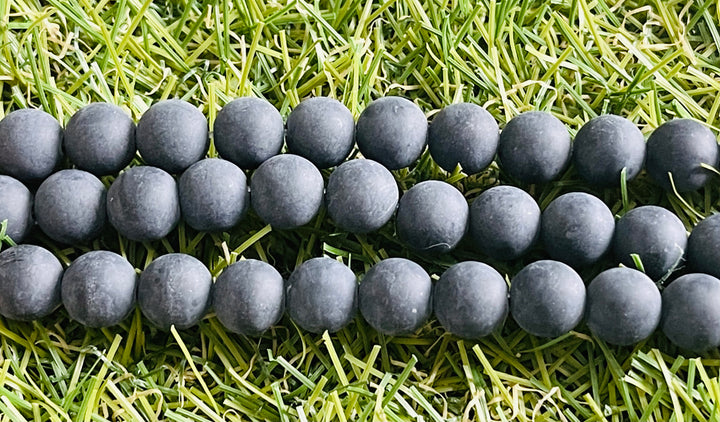 Perles naturelles en Onyx noir mat en 8 mm - Les bijoux de Théa