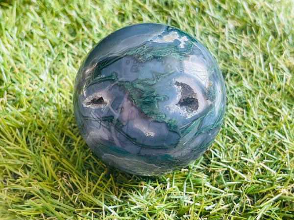 Sphère en Agate mousse druzy 60 mm