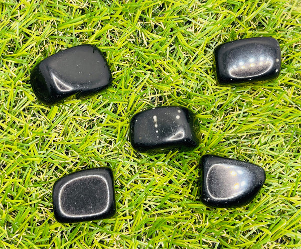 Lot de 3 pierres roulées naturelles en Obsidienne