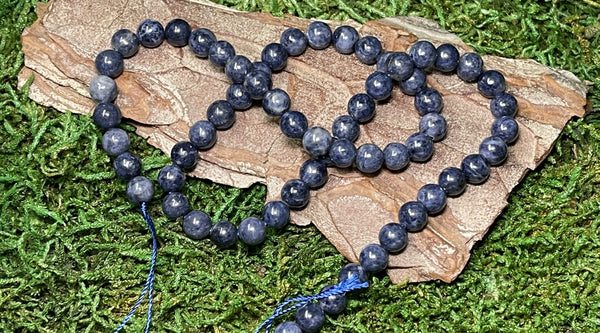 Perles naturelles en Saphir en 6 mm (lot de 10 perles)
