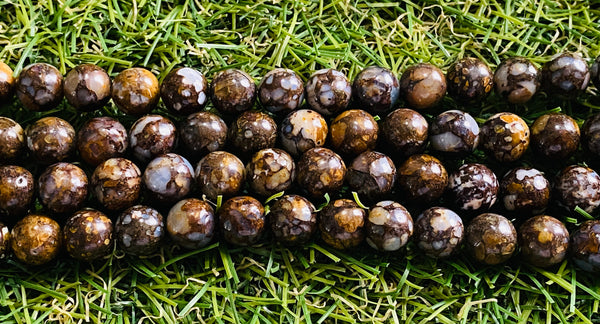 Perles naturelles en Opale Africaine en 8 mm - Les bijoux de Théa