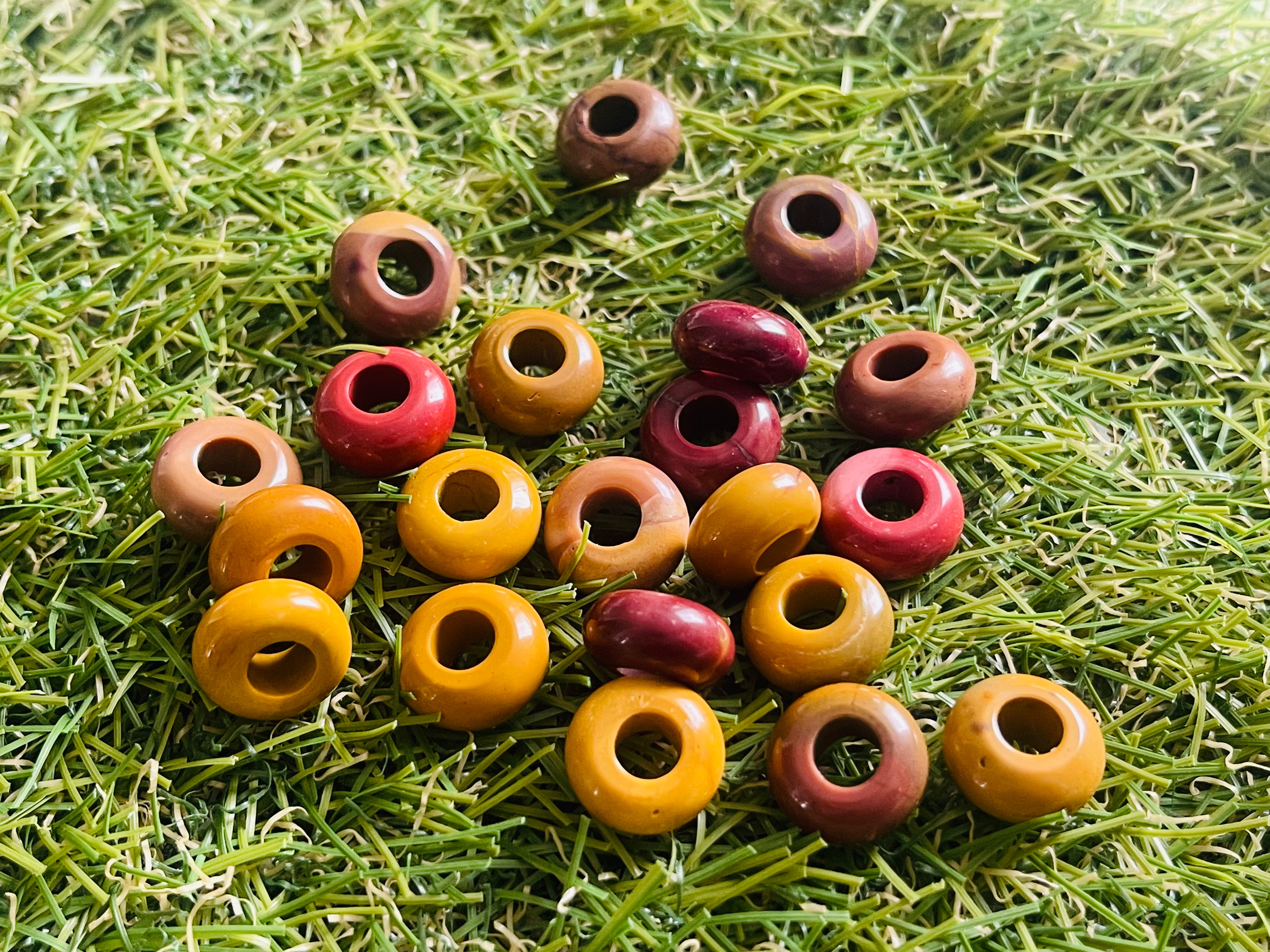 Fil De Perles Jaspe Mokaite 8mm Multicolore - 46 Perles, 39cm, Marque Homemade, Neuf