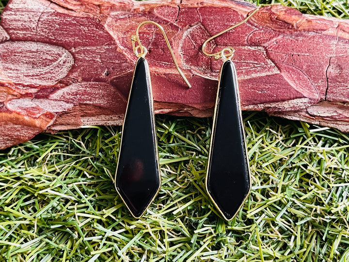 Paire de boucles d’oreille en Onyx - Les bijoux de Théa