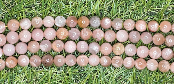 Perles naturelles en Pierre de Lune pêche en 8 mm