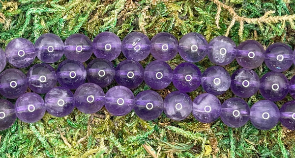 Perles naturelles en Améthyste en 4 - 5 mm