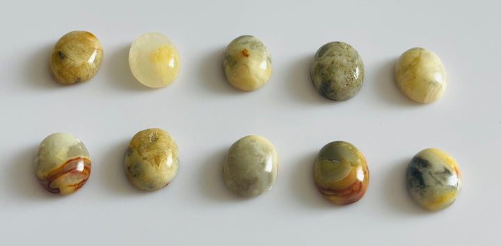 Lot de 10 Agates Crazy Lace cabochons (5) - Les bijoux de Théa