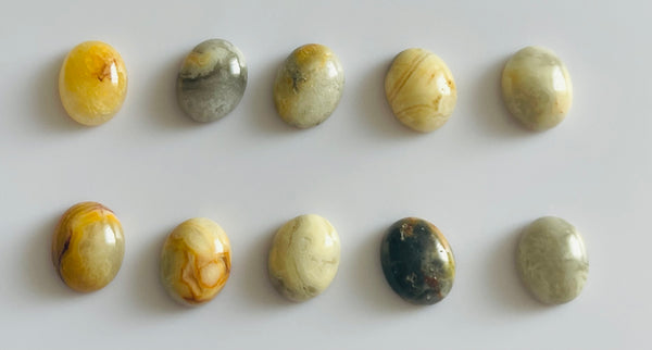 Lot de 10 Agates Crazy Lace cabochons (9) - Les bijoux de Théa