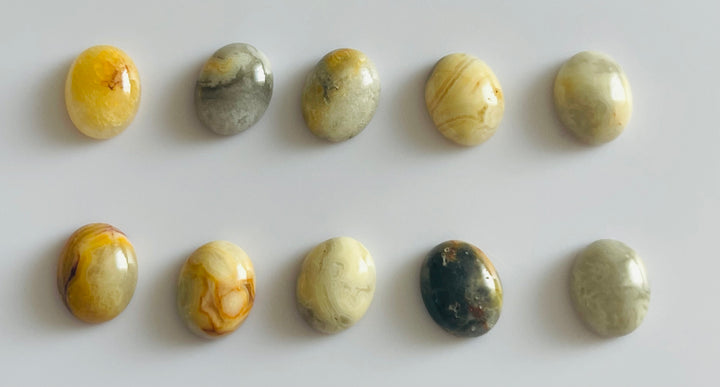 Lot de 10 Agates Crazy Lace cabochons (9) - Les bijoux de Théa